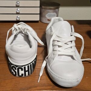 Moschino Kids White Sneakers